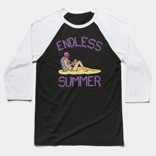 Endless Summer - Hottest Skull Headed Bikini Babe Baseball T-Shirt